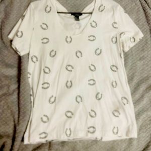 White horseshoe tee-shirt